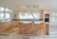 The Detail of Natural Maple Kitchen Cabinets